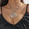 1 Necklace Vintage Jewelry Retro Spiral Design Match Daily Outfits Party Accessories Tribal Jewelry