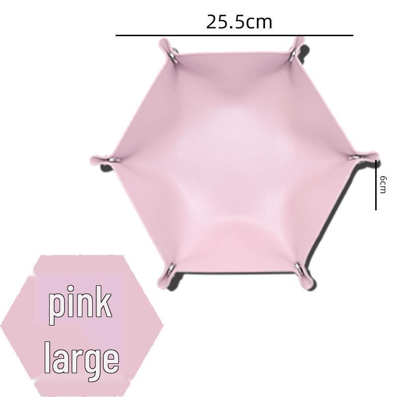 В наличии Скандинавский шестиугольный поднос для хранения кубиков и косметики из искусственной кожи