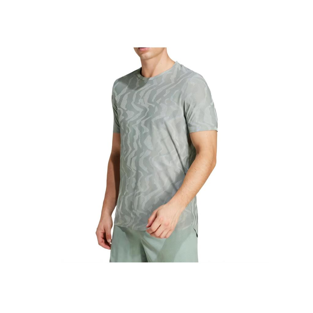 Adidas Ultimate Engineered Climacool Comfortable Soft Versatile Short Sleeve T-Shirt Men Tops Silver-Green JD7808