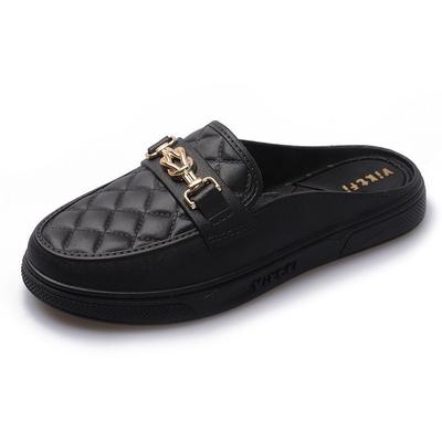 Женские полутапочки 2024 года, летняя новая модная куртка, повседневные водонепроницаемые полутапочки с ленивым носком и повышенным баотоу