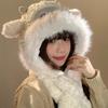 Thickened Ear Protection Hat Warm Lei Feng Cap Kawaii Little Sheep Plush Hat  Streetwear