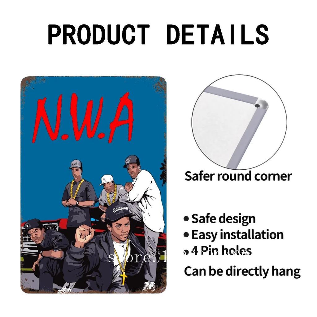 Nwa Металлические таблички и знаки настенный декор Винтажные жестяные таблички Капитан Металлический постер Декор для бара паба клуба Настенное украшение