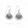 Oxidized Sterling Silver Garnet Dangle Earrings: Vintage Style