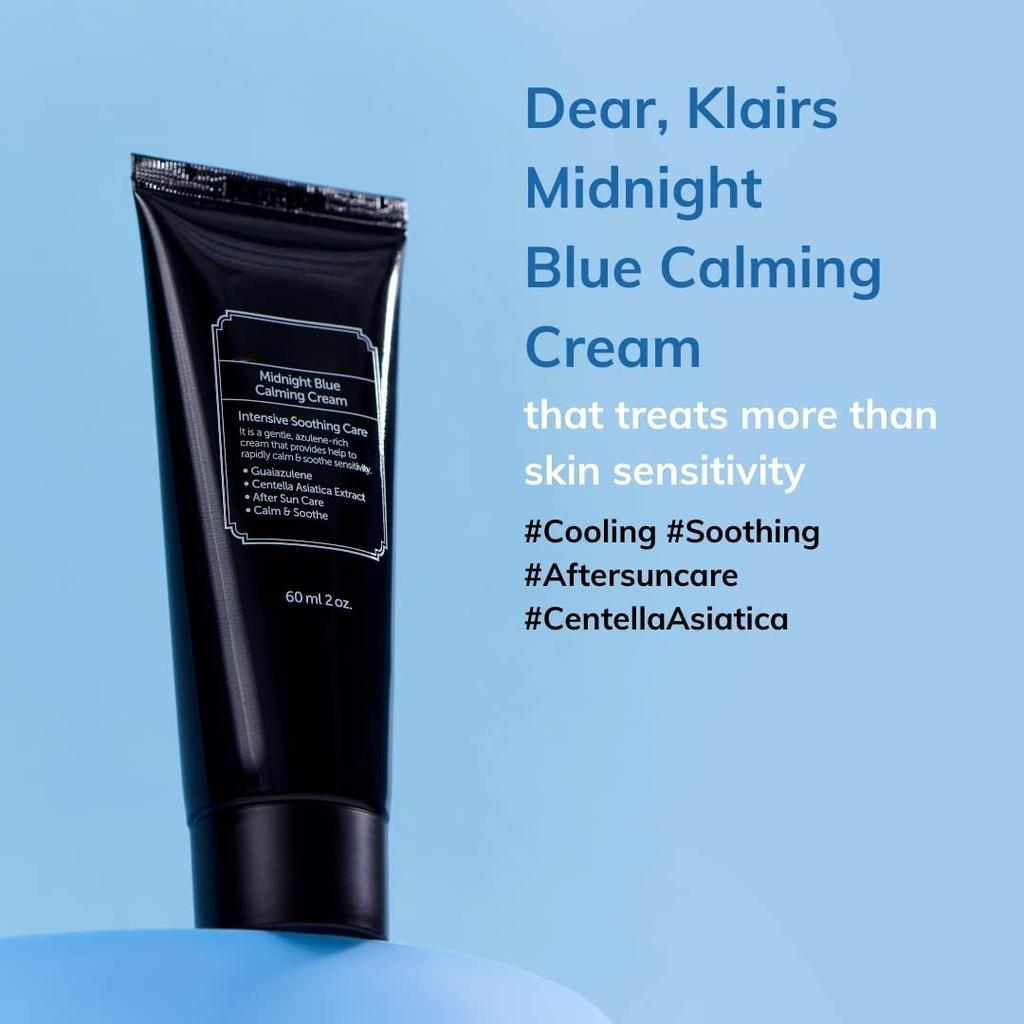 Midnight Blue Calming Cream Soothing Redness Moisturizer Hydrating Korean Cosmetics 50ml