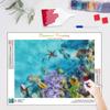 5D алмазная живопись рыба животное полная круглая вышивка Приморская картина из горного хрусталя мозаика домашний декор 30x40 см/12x16 дюймов