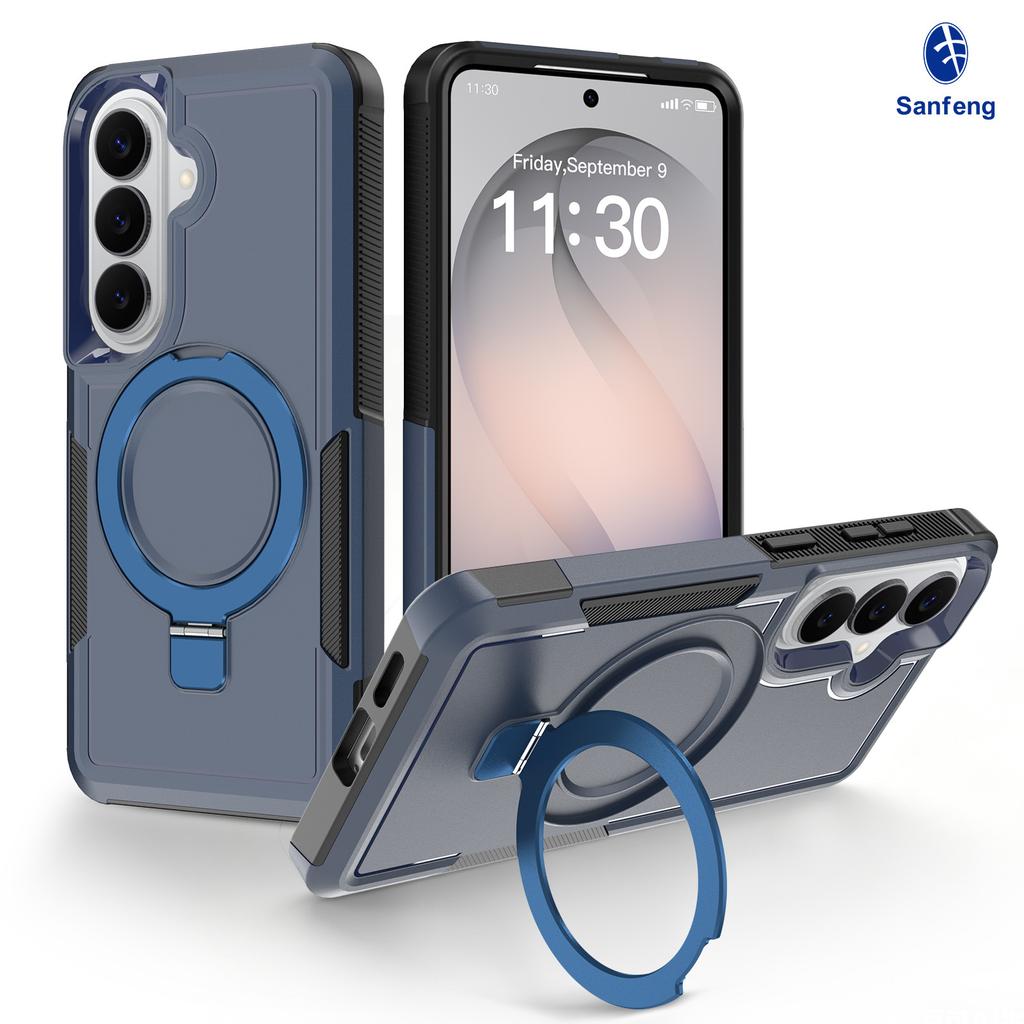 Новая модель Samsung подходит для вращающегося крепления s26, чехла для мобильного телефона, магнитной присоски s25 Ultra, трехкомпонентного защитного чехла против падения.