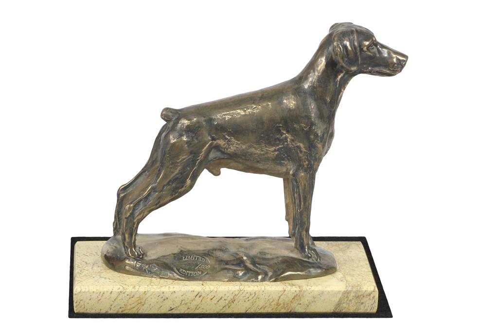 Dobermann, Doberman Pinscher, Dobie II - dog figurine, dog silhouette figurine, trophy for Art-Dog dog show exhibition