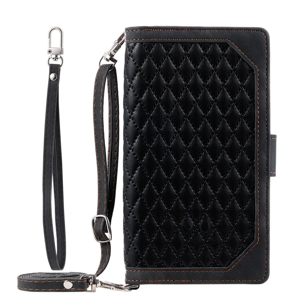 Lanyard Leather Wallet Zipper Crossbody Case For Google Pixel 7 7Pro 6A 8 5A 6 Pro Long Lanyard Strap Card Slots Wristband Cover