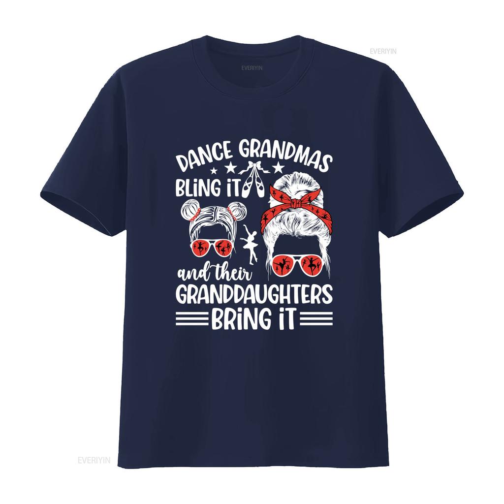 Funny Dance Grandma Granddaughter Ballet Print Casual T Shirt Vintage Washed Slightly Homme Top For Everyday Wear Soft Graphic