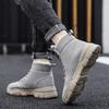 Мужские повседневные зимние ботинки для снега, мужские модные кроссовки, студенческие высокие туфли, походная обувь, популярная мужская вулканизированная обувь