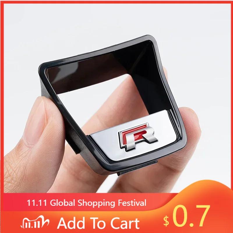 80% Hot Senior R Rline Logo Car Steering Wheel Trim ABS Plating Stickers Accessories For Volkswagen GTI Polo Golf Scirocco Je