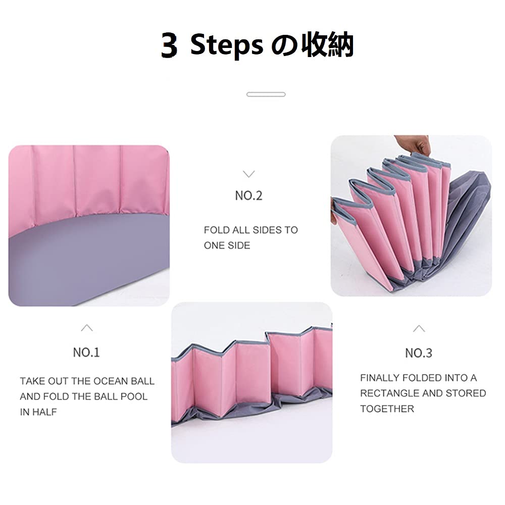 ORFINA Folding Ball Pool Compact Educational Toy for Indoor and Outdoor Game Play Toy Portable Playpen for Kids and Baby Shower Christmas Indoor and