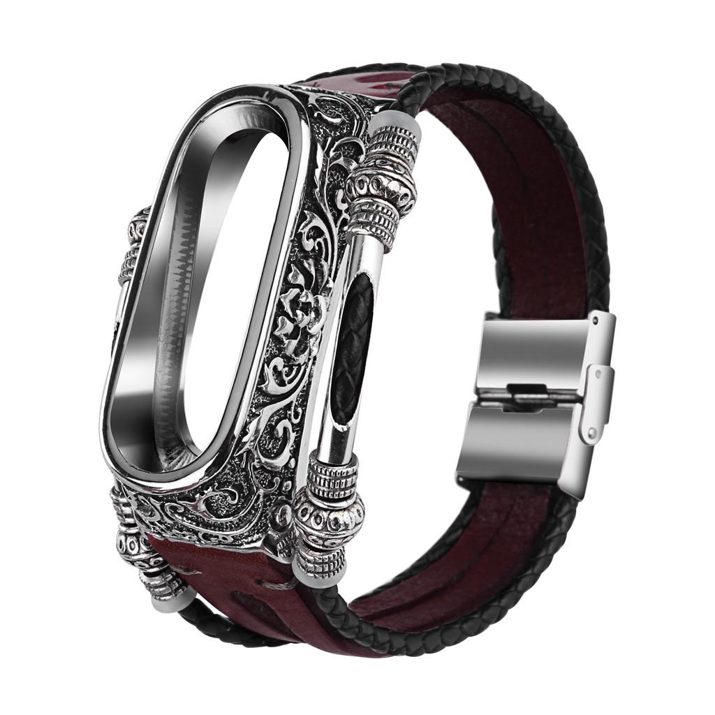 Сменный ремешок из кожи, металлический чехол для Xiaomi Mi 4