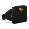 Prada Saffiano Yellow Logo Nylon and Cowhide Belt Bag Men's Black