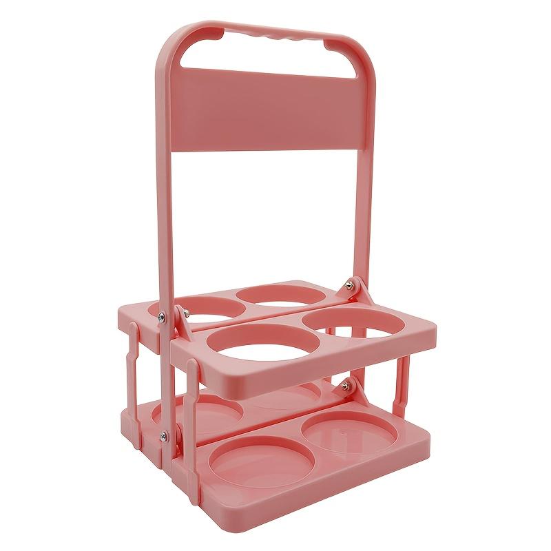 1pc 4-Slot Portable Foldable Beer Basket - Durable Plastic Drink Bottle Holder for Home Outdoor Camping Picnic