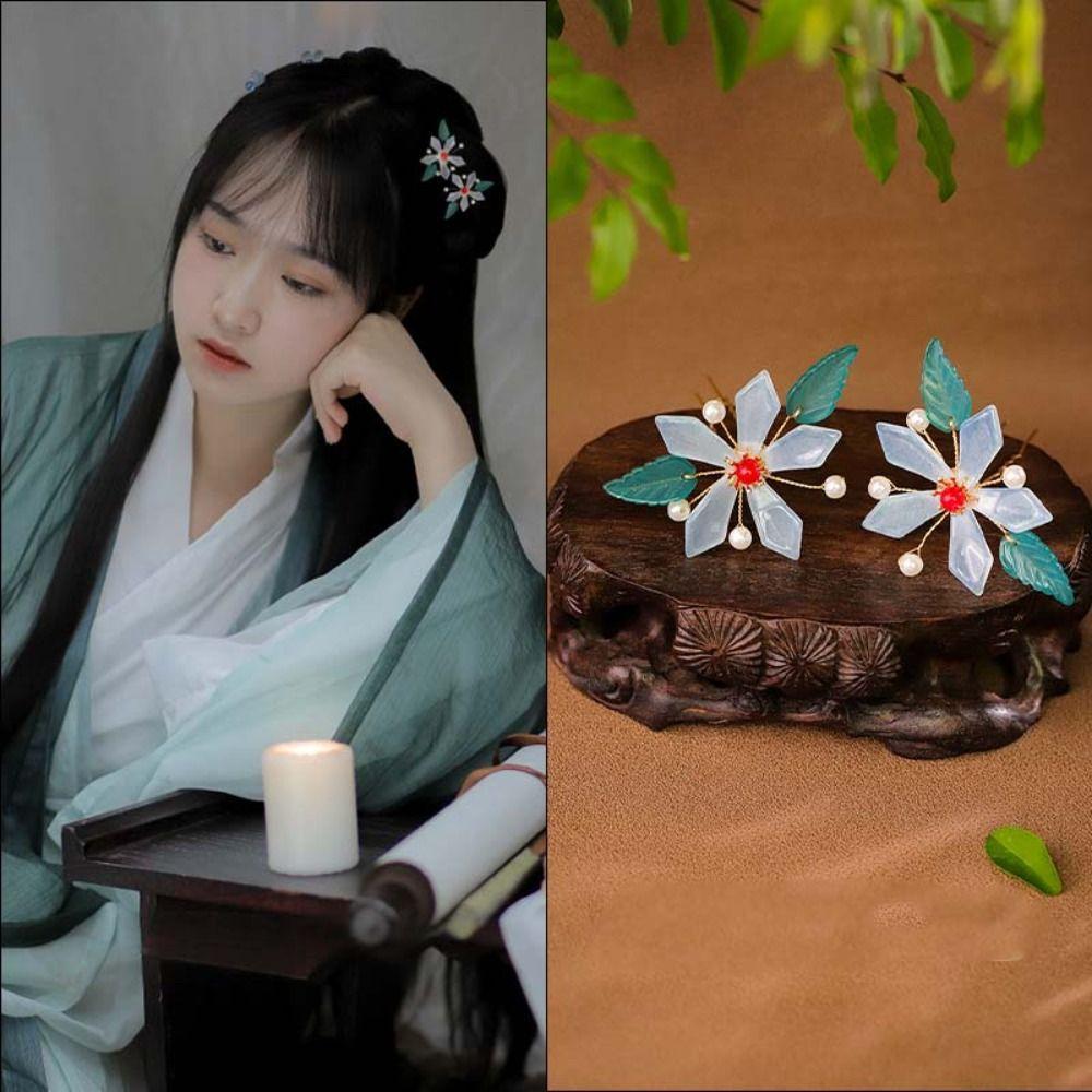 Flower Chinese Style Hair Stick Butterfly Hanfu Hairpin Cute   Cheongsam Accessories