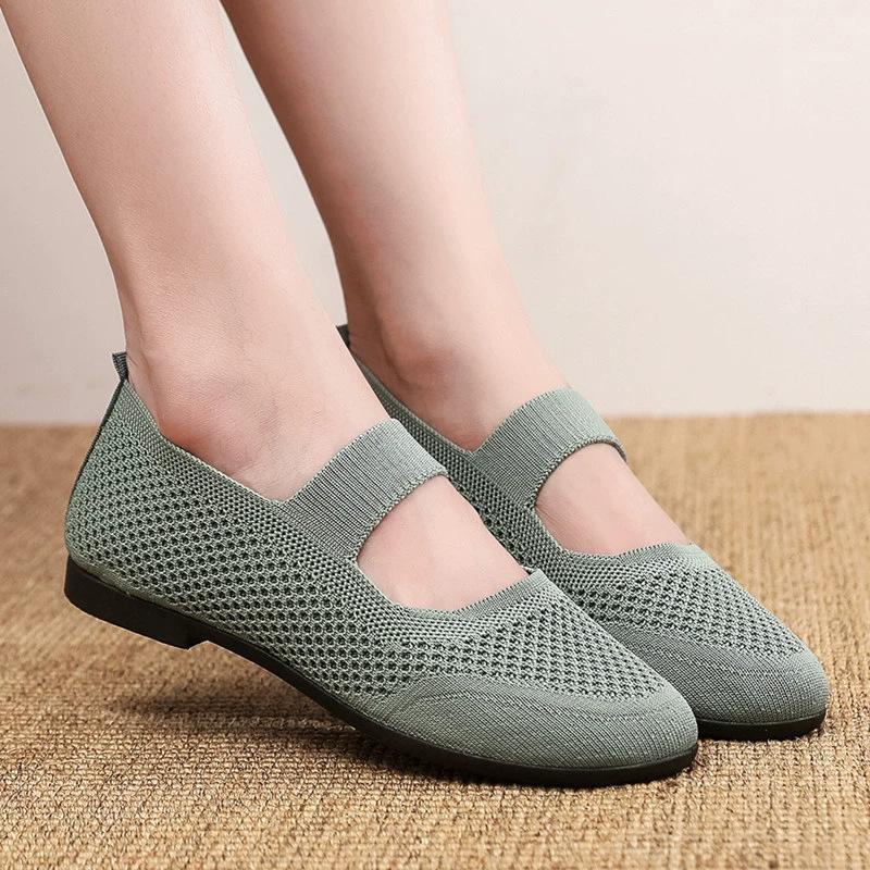 Тканевая обувь летняя новая с сеткой fly-knit дышащая на мягкой подошве