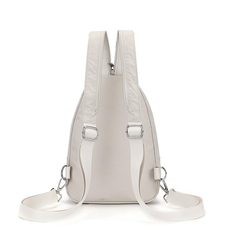 Women's Large Capacity Backpack Nylon Schoolbag Multi-Function Chest Bag