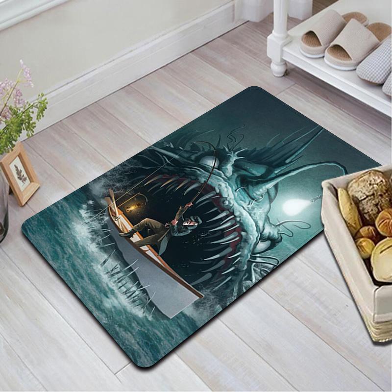 Terrifying piranha Rug Floor Mat for Living Room or Bedroom Soft and Comfortable Carpet a Gift for Birthday and Holiday.MFF0918483