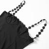 QICED Women's Spring Summer Lace Strap Slim-fit Bag Buttock Dress Woman
