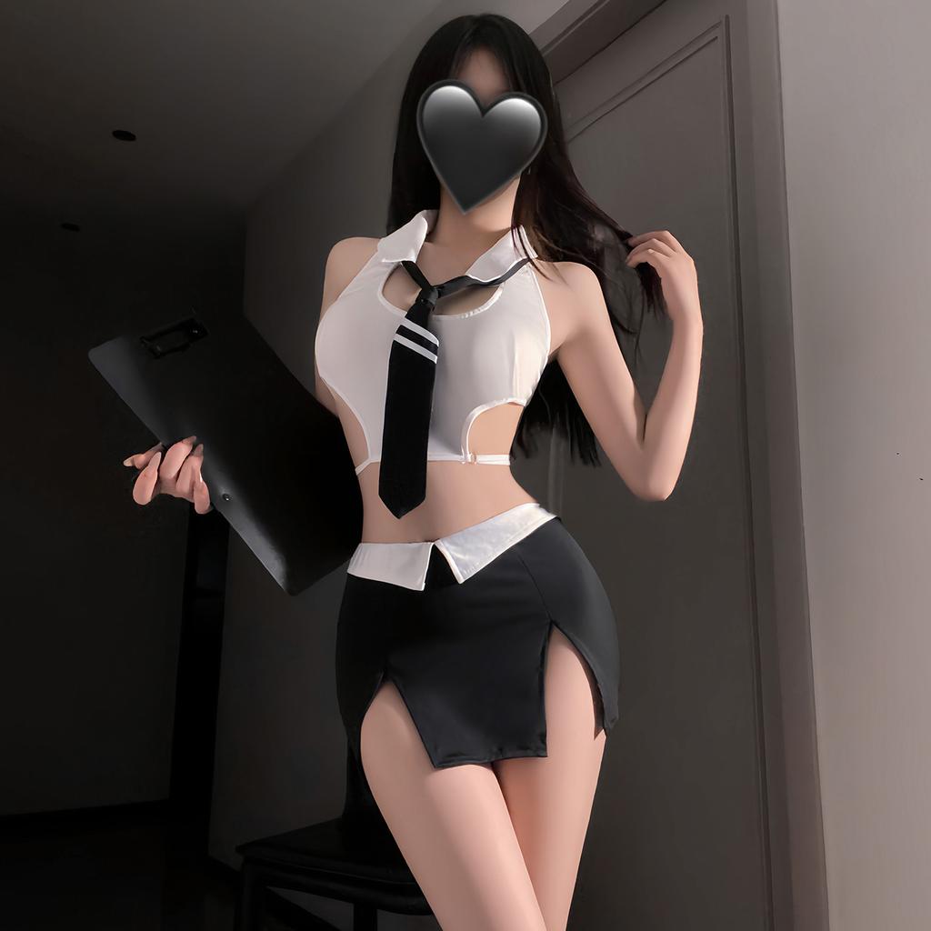 Эротическое косплей-белье Сексуальная юбка секретаря Взрослый сексуальный комплект нижнего белья Костюмы для ролевых игр учителя Женское порно AV актриса Искушение