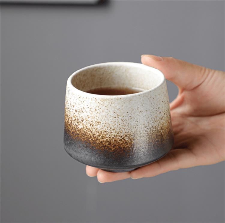 Retro Ceramic Kung Fu Tea Cup: Coarse Pottery Personal Cup for Tea Tasting