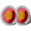 Ygmylandbb LED Truck Tail Trailer with Turn and Parking Universal Round Design for and Red and Set of 2 Lights, Taillights, 12V/24V Compatible,