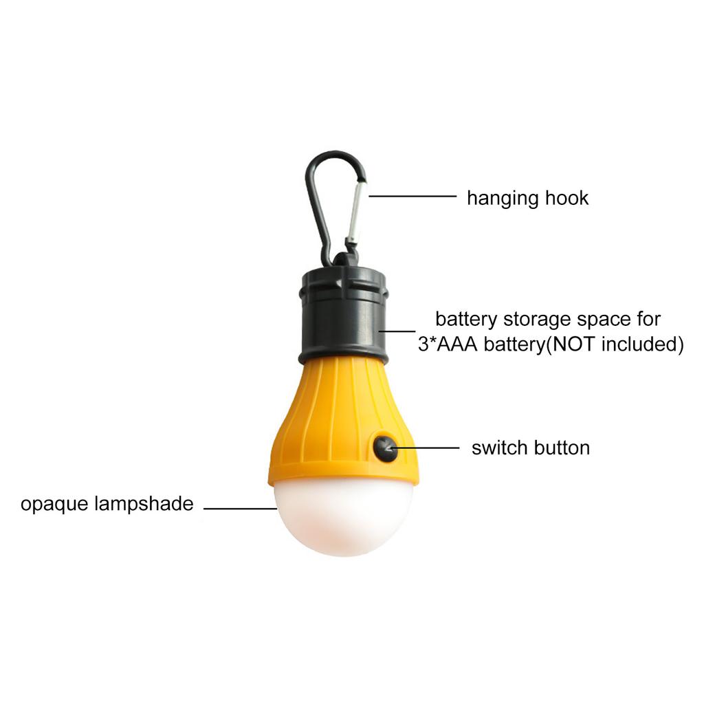 Портативные светодиодные лампы для кемпинга, уличная лампа для палатки с крючком, фонарь, аварийное освещение, 3 светильника, Mpdes