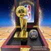 Подарочный набор: Чемпионское кольцо Oklahoma City Thunder 2025 года и баскетбольный трофей 12 см