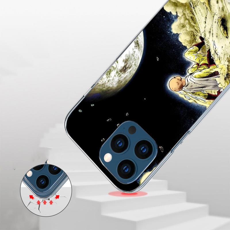 Чехол для телефона с аниме One-Punch Man для iPhone 17 Air 16 Pro Max 16E 15 + 14 Plus 11 12 13 Mini 7 8 SE Подарок Печатная крышка Fundas 17 Air