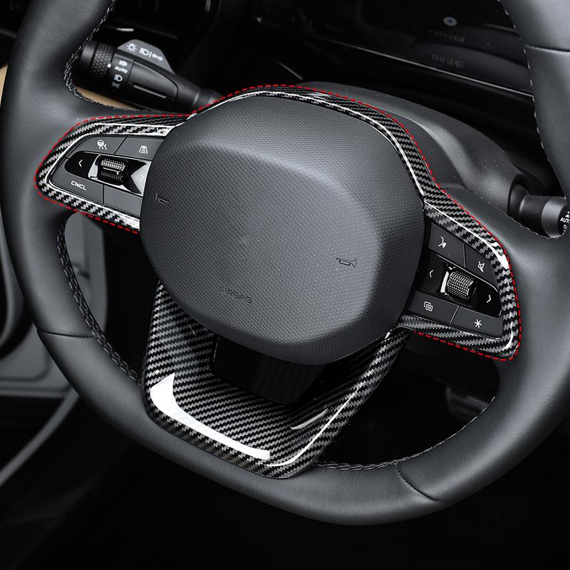 For Renault Grand Koleos 2024-2026 Car Tuning Carbon Fiber Steering Wheel Cover Trim Interior Steering Accessories
