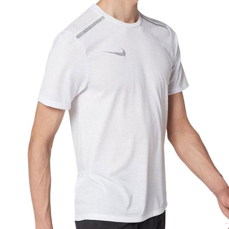 Nike Футболки Мужские Белые С Круглым Вырезом Умеренный Прямой Крой 892814-100
