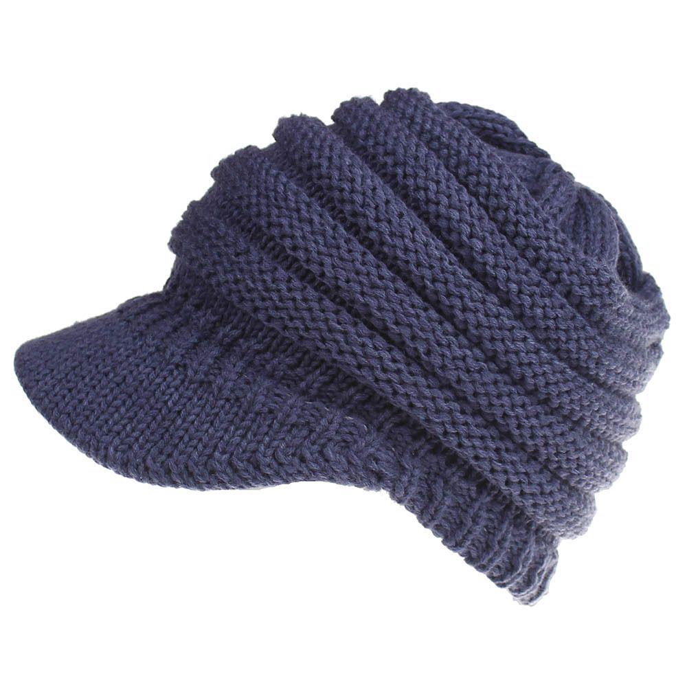 Fashionable Women's Messy Bun Beanie With Soft Stretch Knit For Winter Comfort
