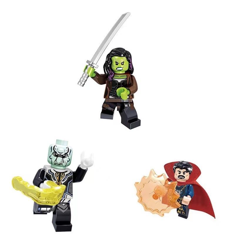 16 шт., строительные блоки для кукол, минифигурки, детский набор игрушек из кирпичей