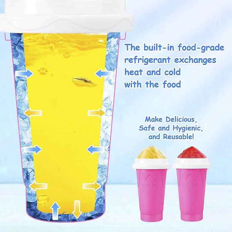 Быстрозамороженная чашка для приготовления слякоти, большая емкость, чашка для приготовления слякоти для домашних коктейлей, сока, мороженого, летний кухонный инструмент Beker