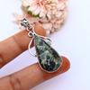 Подвеска с серафинитом/Ожерелье с серафинитом/Подвеска с зеленым серафинитом и драгоценным камнем