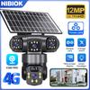 AIOOK V380 PRO 4G Camera HD Three Lenses 12MP 4K Outdoor Solar Camera Waterproof Night Vision Mobile Tracking Two-Way Intercom