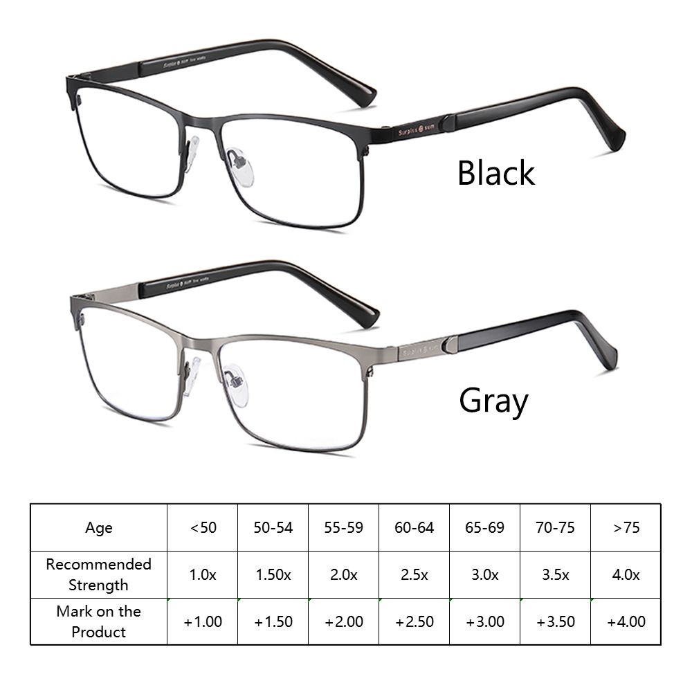 Readers Glasses Men's Presbyopic Optical Glasses Anti Blue Light Reading Glasses for Men & Women