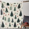 Винтажный фланелевый плед с принтом рождественской елки и снежинок, мягкий, уютный, теплый, вязаный полиэстер, постельное белье для дивана, кровати, кушетки, Ка