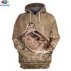 Spring Autumn Men Hoodies Sweatshirts Fun Hunting 3D Print Camouflage Streetwear Men's Women Animal Bird Casual Sportswear Tops