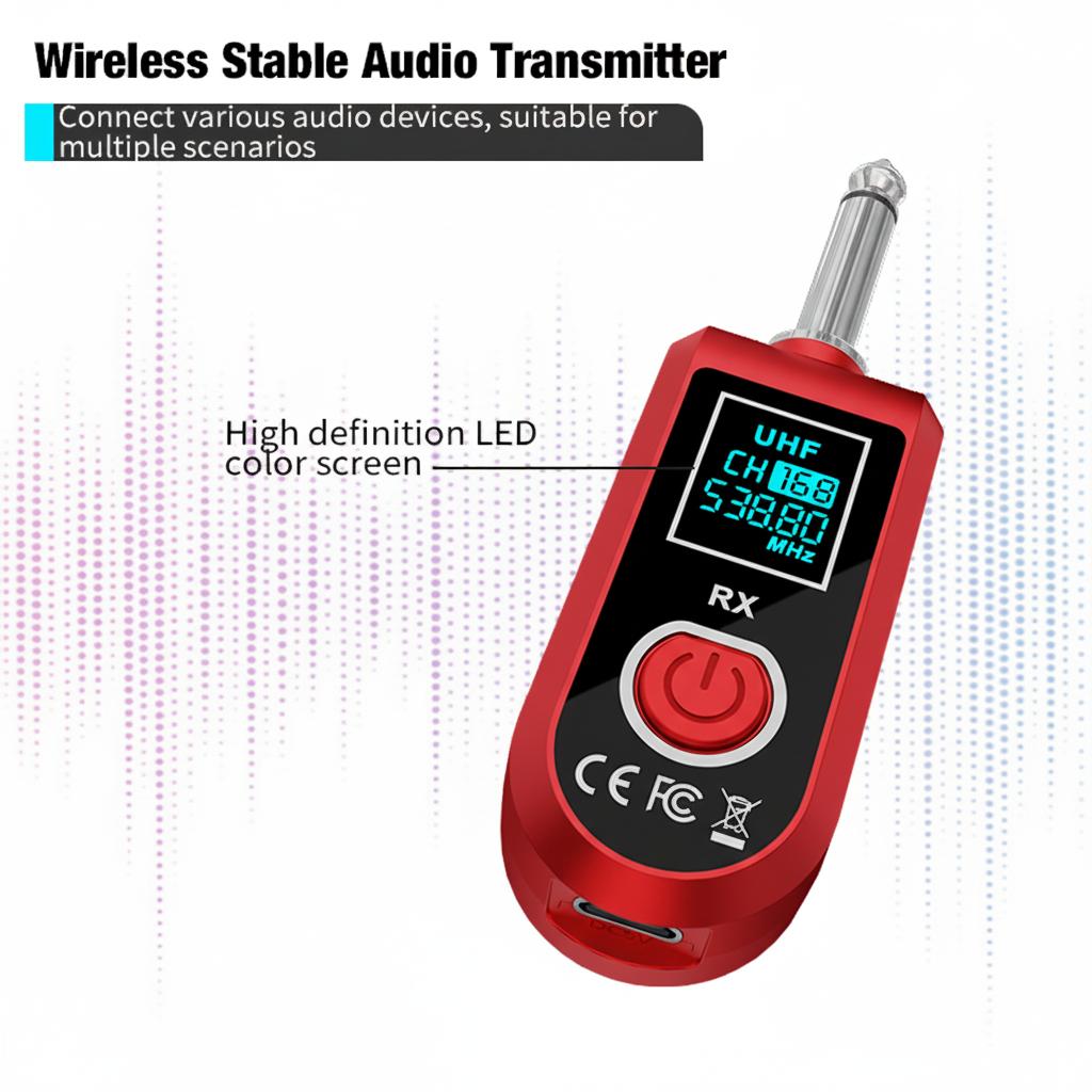 UHF Wireless Converter Dynamic Condenser Universal Recharge XLR Transmitter and Receiver for Mic Audio Mixer Guitar