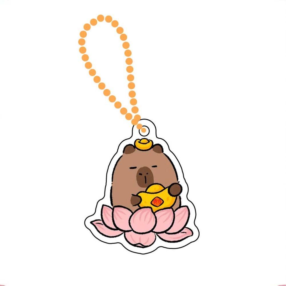 Acrylic Capybara Acrylic Keychain Creative Kapibara Pendant Capibara Bag Hanging  Bag Hanging