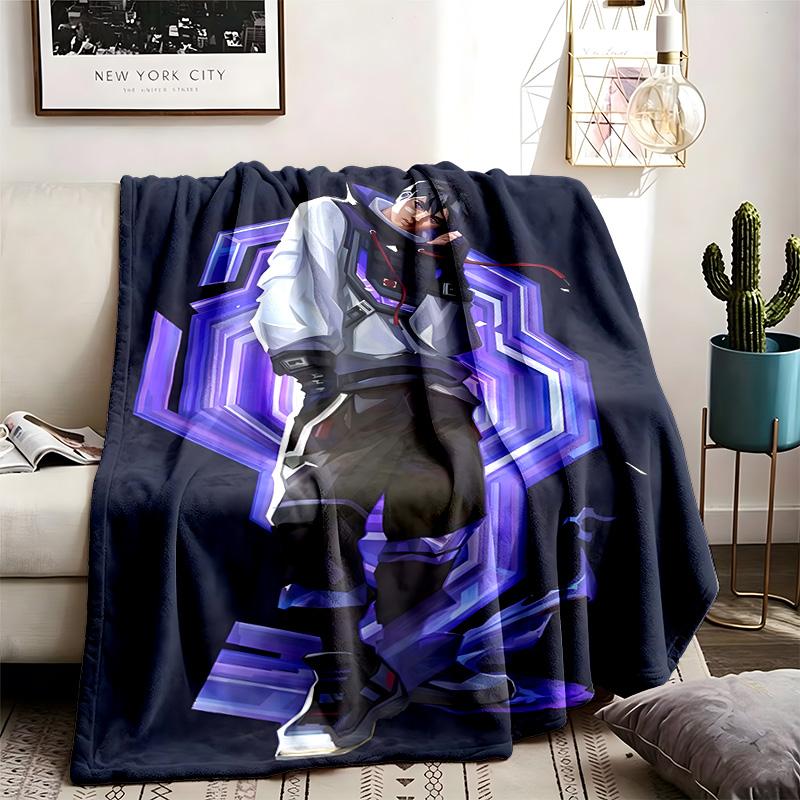 VALORANT Theme Blanket Suitable For The Sofa Camping And Travel Made Of Soft Flannel Material An Ideal Gift For Occasions Such As Birthday