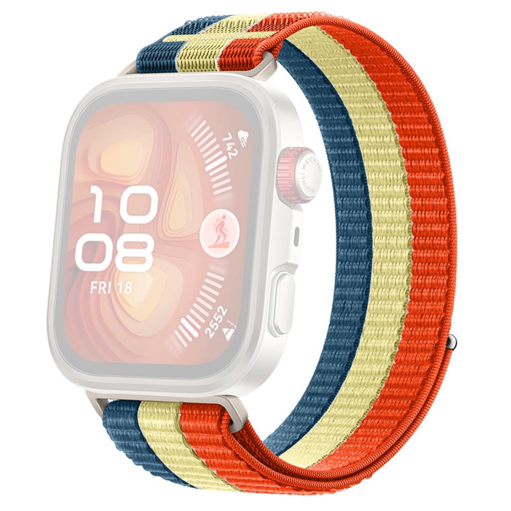 Цветной нейлоновый ремешок-петля для Huawei Watch Fit 4 Pro/Fit 4/Fit 3 с застежкой-липучкой
