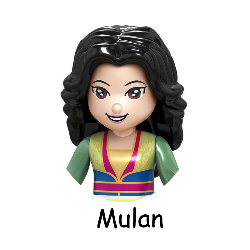 Нетоксичные сказочные принцессы дети Белль Чудовище Золушка Анна Оливия Модель Фигурка Блоки Конструктор Строительные Кирпичики Игрушки Для Детей