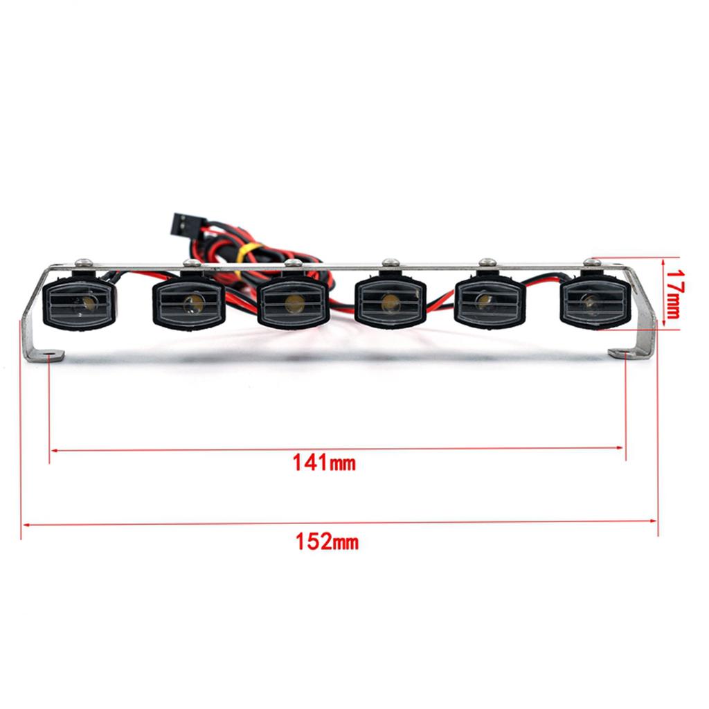 Комплект аксессуаров для светодиодного фонаря на крыше, 6 сменных светильников для 1/10 Traxxas TRX4 Trx4 Axial SCX10