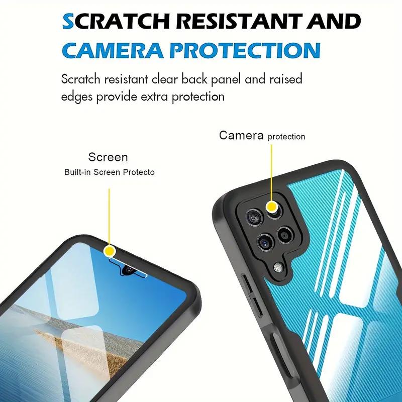 Двусторонний прозрачный сверхпрочный защитный чехол 360 градусов 2 в 1 для Samsung Galaxy M52 5G M33 M53 A05 A05S A04S A15