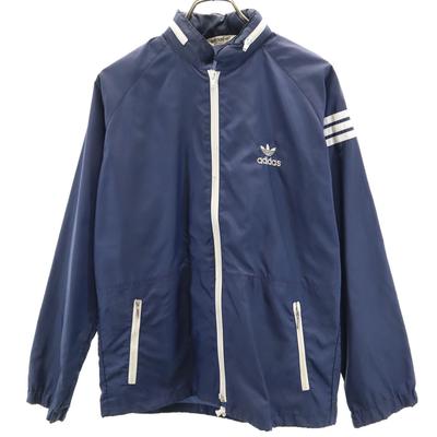 Adidas 70-е 80-е Винтажная куртка Descente с логотипом Трилистник Нейлоновая M С капюшоном Мужская Б/У