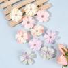 10Pcs Simulated Flower Hair Clip Gradient Floral Rhinestone Girl Hairpin Rustic Kid Accessories Headdress For Beach School Party
