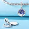Декоративные бусины Plata Originales Синяя серия Бусины для подвесок Браслет из настоящей меди Изготовление ювелирных изделий Идея подарка для женщин